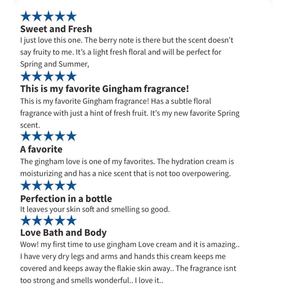 2/$24 NEW Bath & Body Works GINGHAM LOVE Body Cream 8 oz - Picture 10 of 16